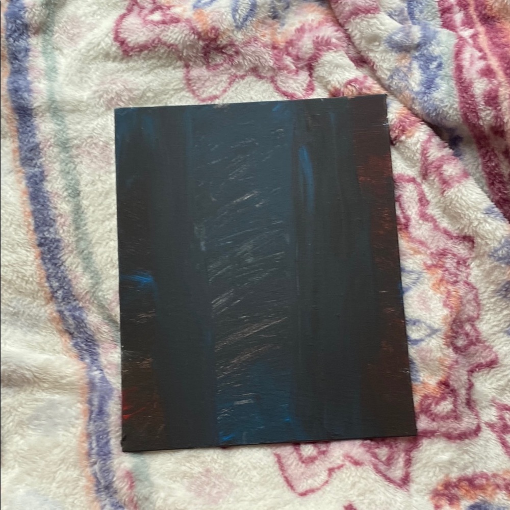 Black Geometric Painting with Clean Edges